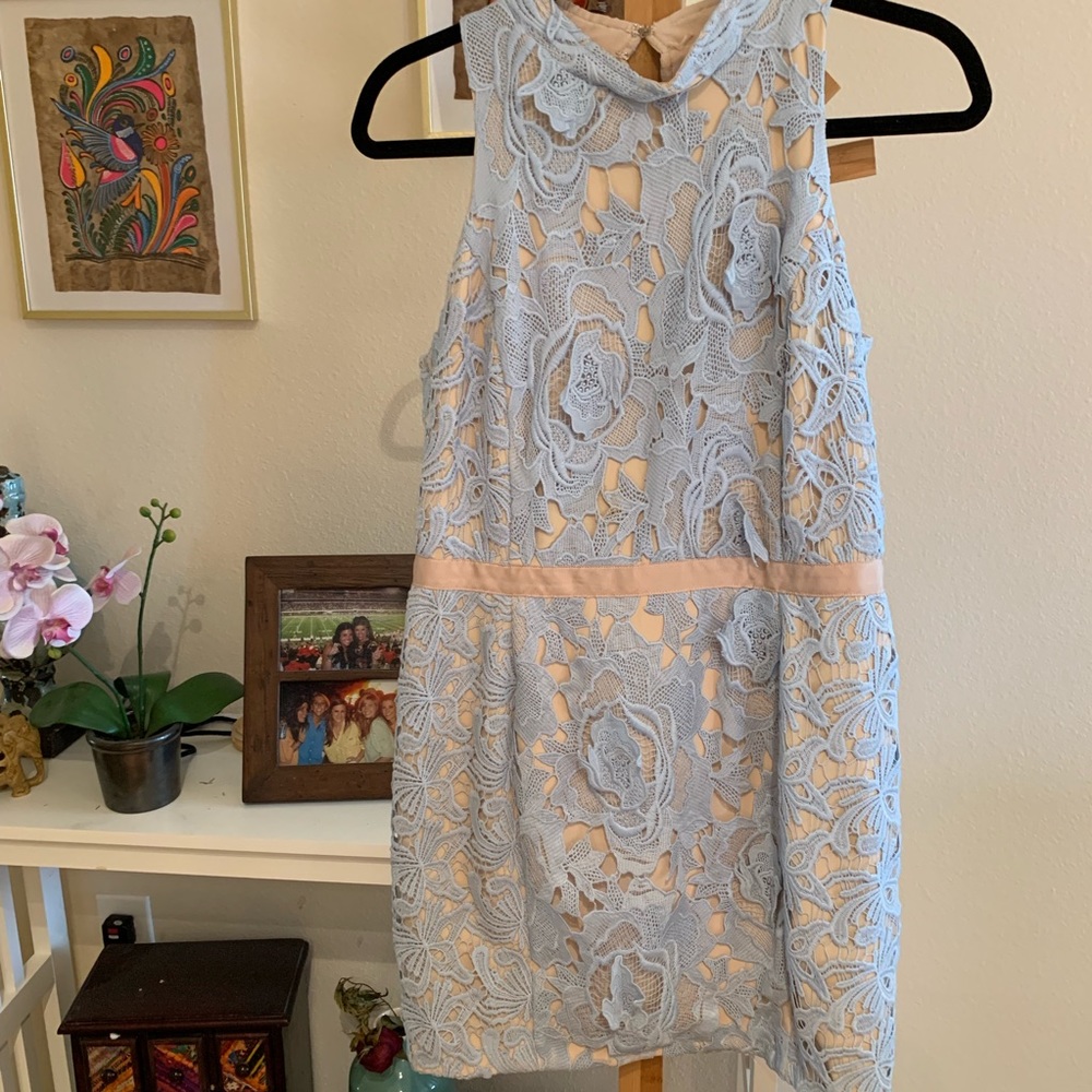 Baby blue lace dress